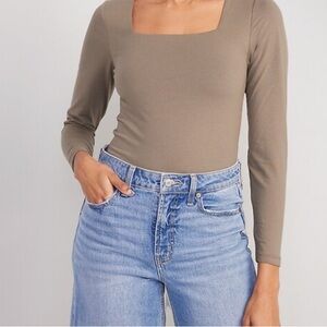Old Navy Long-Sleeve Square-Neck Bodysuit
